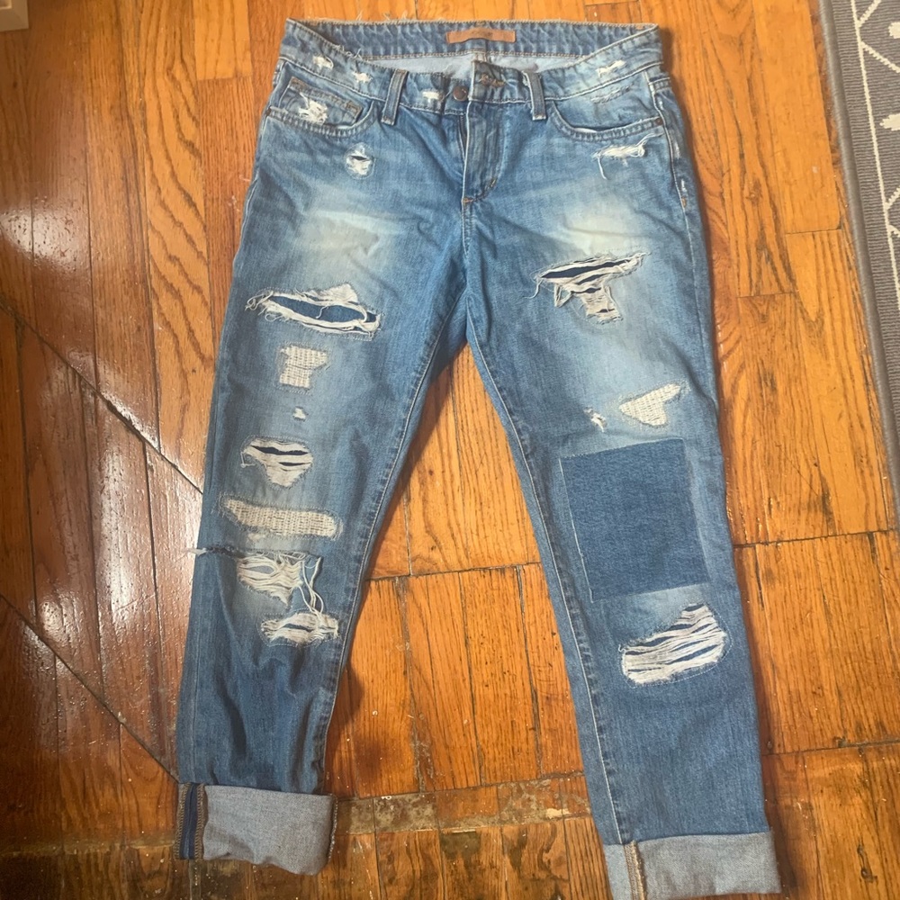 Joe’s Jeans straight ankle ripped